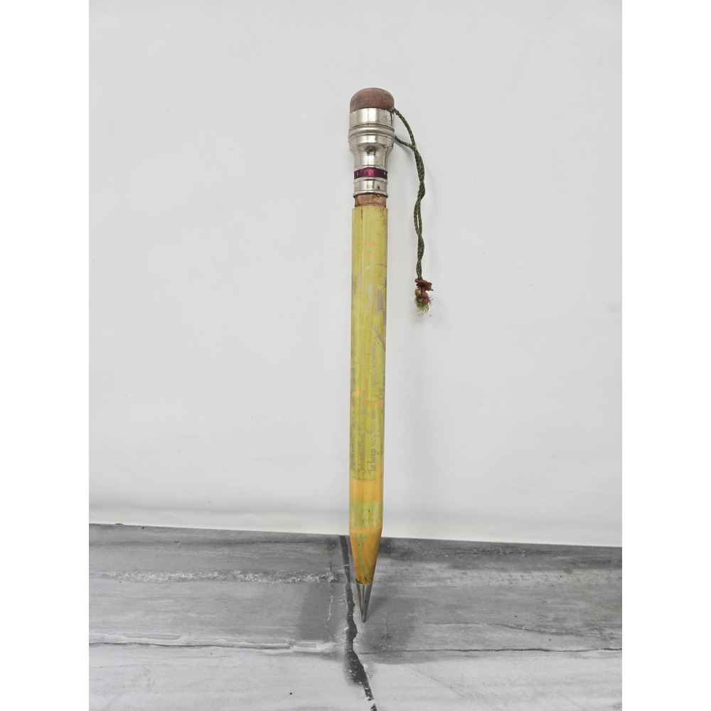 Vintage Huge Santa Claus Saying Verse Mechanical Pencil Letters To Santa W/ Lead